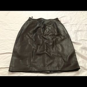St. John chocolate leather skirt